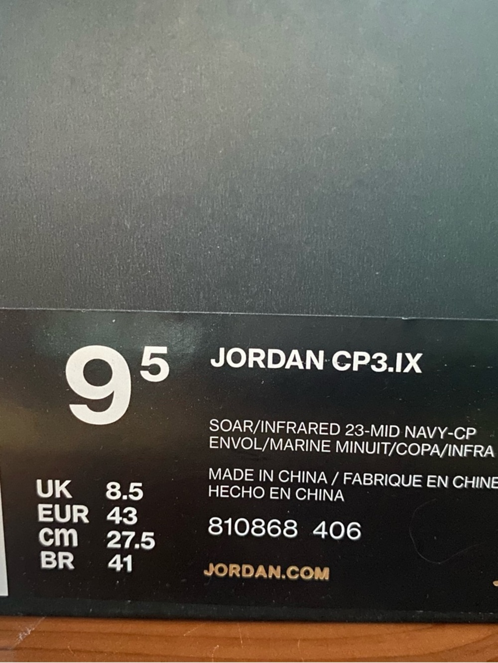 Jordan CP3.IX
Men’s Size 9.5 - Picture 3 of 4